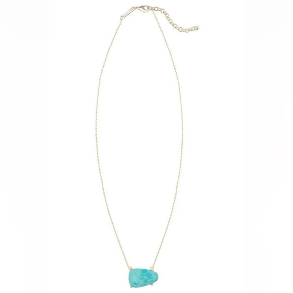 Kendra Scott Isla Gold Necklace In Turquoise - Picture 4 of 7